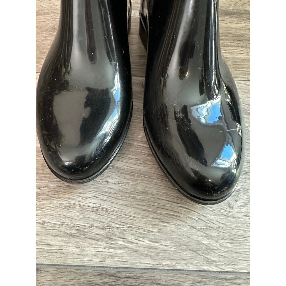 Sam Edelman Womens Size 7 Tinsley Patent Black Chelsea Rain Boots - Picture 3 of 11